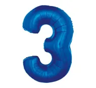 Balon foliowy - 3 niebieski (duży - 85 cm)