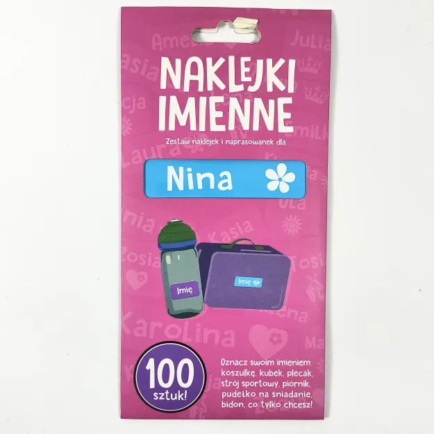 Naklejki imienne 100 szt. - Nina