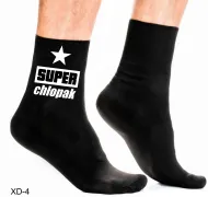 Skarpetki czarne - Super Chłopak (gwiazda)
