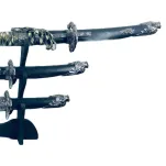 Replika broni - Katana. Zestaw 3 mieczy (uszkodzony - odklejony materiał) - 4