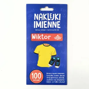 Naklejki imienne 100 szt. - Wiktor