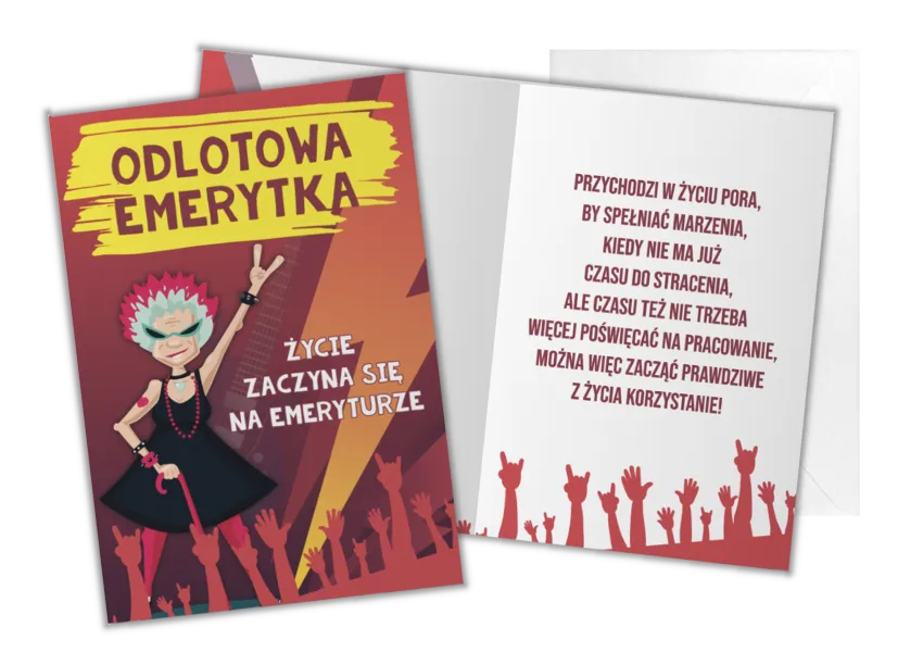 Kartka C5 - Odlotowa Emerytka