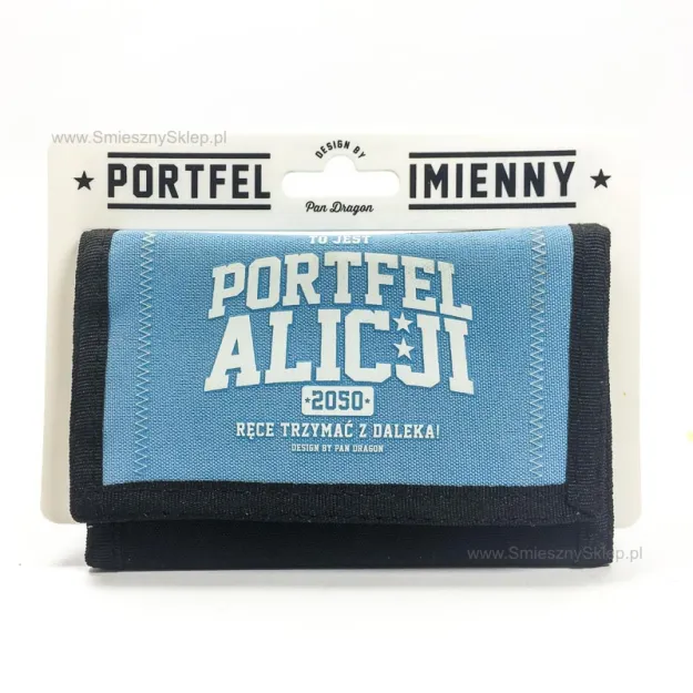 Portfel imienny - Alicji. Ręce trzymać z daleka!