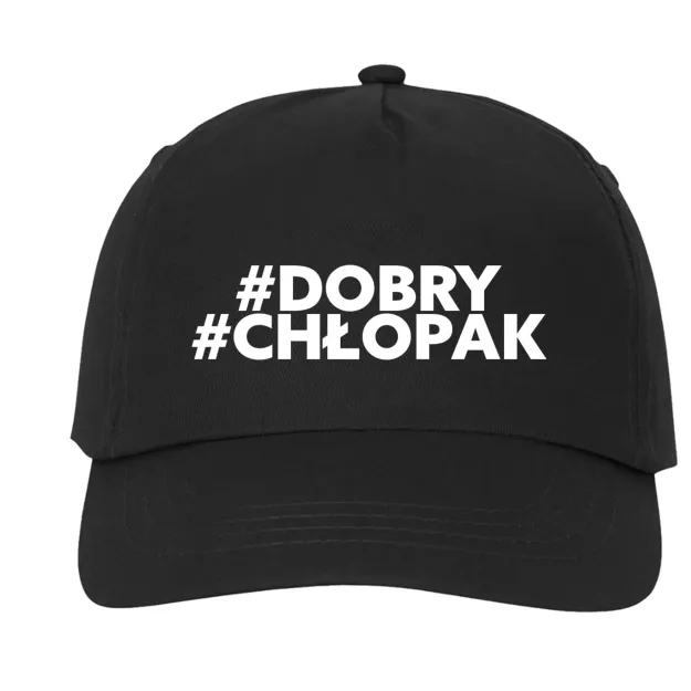 Czapka z daszkiem (czarna) - #Dobry #Chłopak