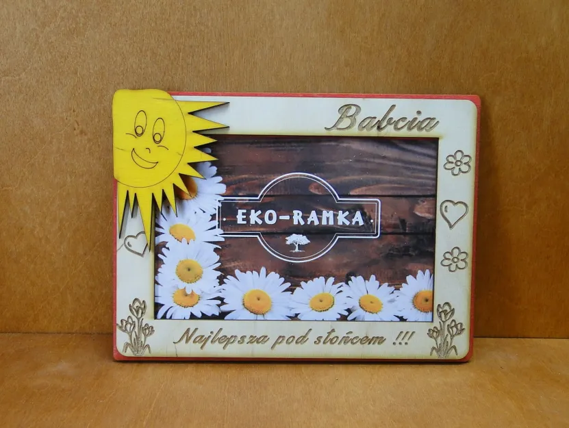 Ramka drewniana - Babcia najlepsza pod słońcem
