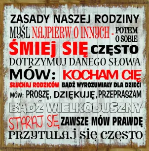Magnes - Zasady nasze rodziny: myśl najpierw o innych - potem o sobie, śmiej się często.