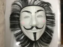 Maska z włosami - Anonymous / Vendetta - 2