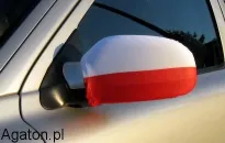 Pokrowce na lusterka samochodowe - flaga Polski - 2 szt - 3