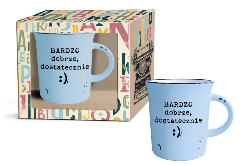 Kubek garnuszek retro - Bardzo dobrze dostatecznie