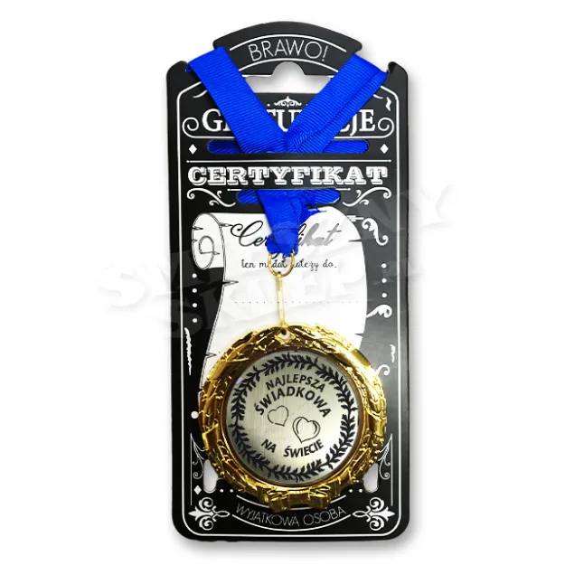 Medal w folii - Najlepsza świadkowa na świecie