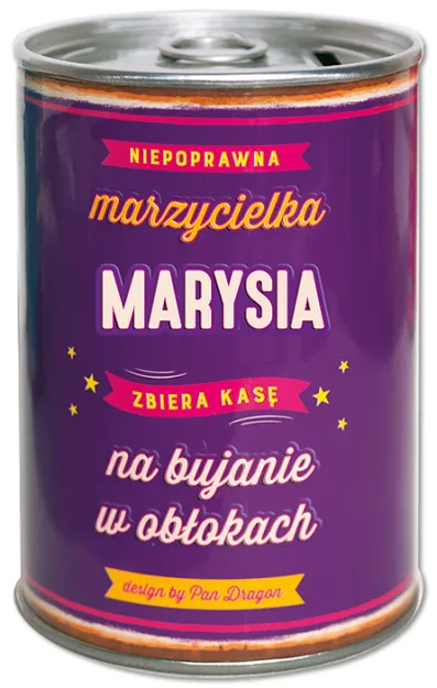 Puszka Skarbonka Vip - Marysia - Niepoprawna marzycielka Marysia zbiera kasę na bujanie w obłokach