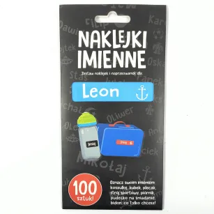 Naklejki imienne 100 szt. - Leon