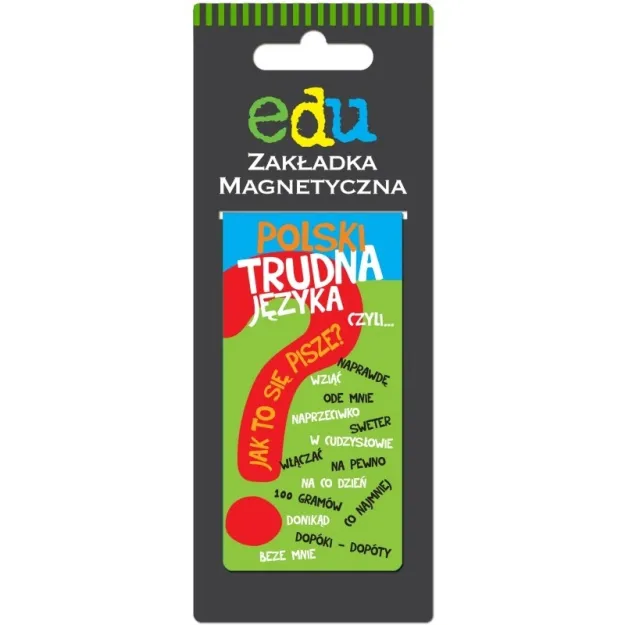 Zakładka magnetyczna do książki - Polski trudna języka, czyli... Jak to się pisze?