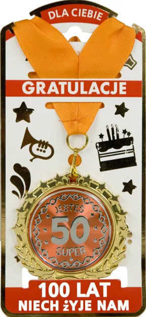 Złoty medal - 50 Jesteś super
