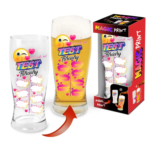 Szklanka do piwa Magic Print - Test flirciary