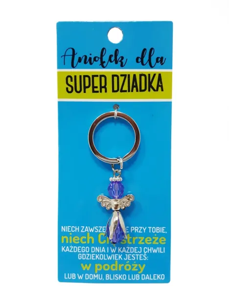 Brelok Kukartka - Aniołek dla - Super Dziadka