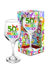 Kielich do wina literki - W dniu 50 urodzin wszystkiego najlepszego