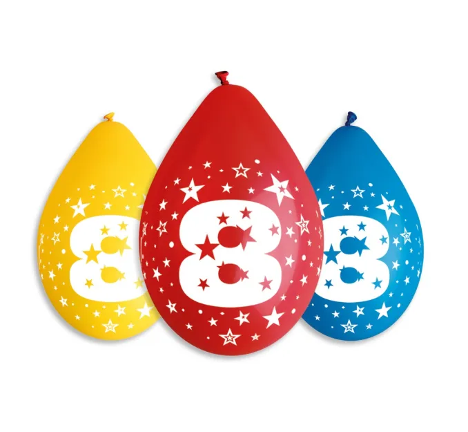 Balony 8 - pastelowe 5szt - wiszące