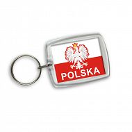 Brelok akrylowy - Flaga Polska (Orzeł)