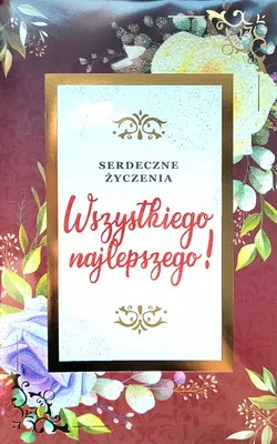 Karnet 2K - Serdeczne życzenia. Wszystkiego najlepszego!