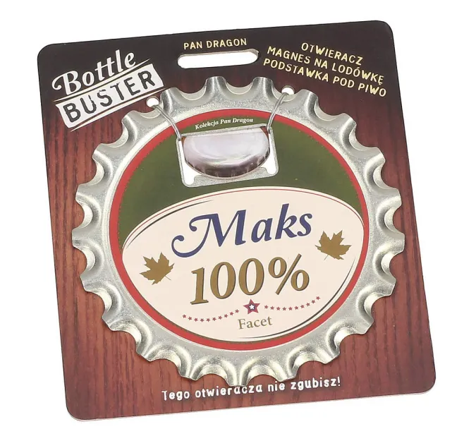 Otwieracz, podstawka, magnes 3w1 - Maks - 100% facet