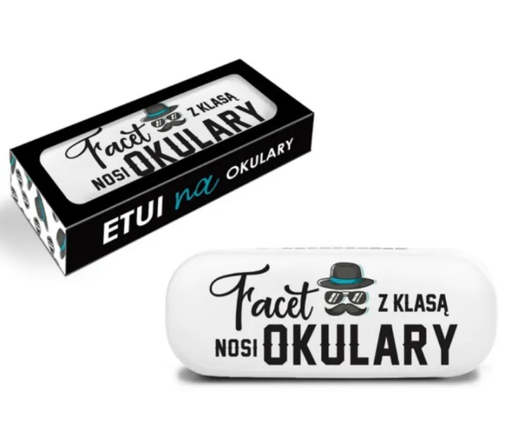 Etui na okulary - Facet z klasą nosi okulary