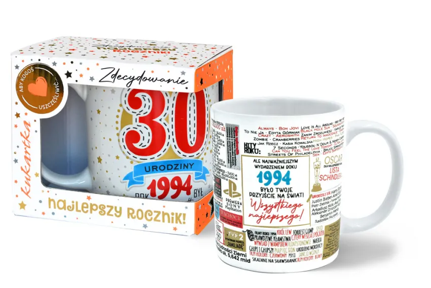 Kubek premium - 30 urodziny. Rok 1994 to był najlepszy rocznik