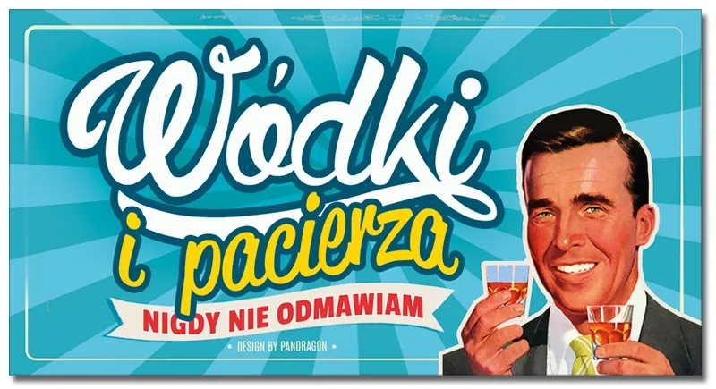 Tabliczka Vip - Wódki i pacierza nigdy nie odmawiam.