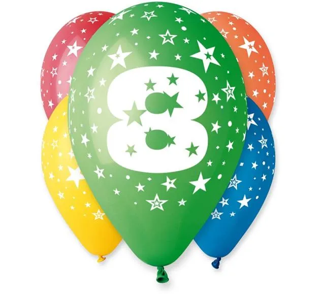 Balony 8 - pastelowe 5szt