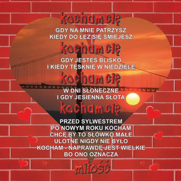 Podkładka magnetyczna - Serce. Kocham Cię gdy na mnie patrzysz...