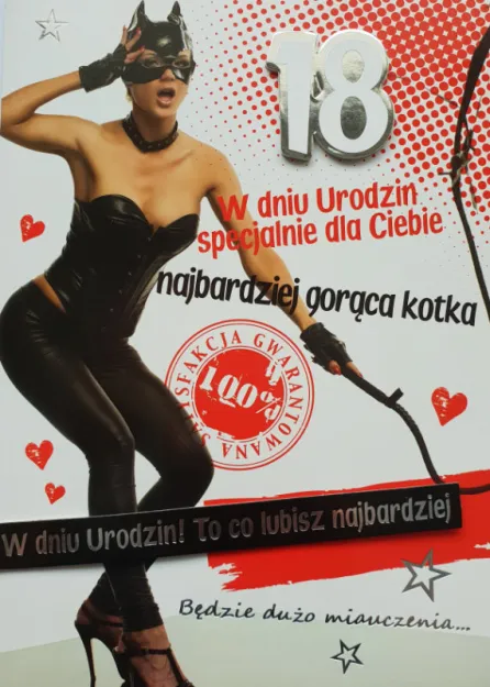 Karnet - w dniu 18 urodzin specjalnie dla Ciebie najbardziej gorąca kotka
