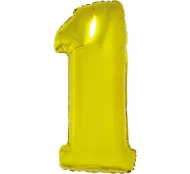 Balon foliowy - 1 złoty (duży - 80 cm) - na hel