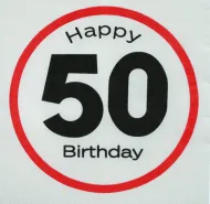 Serwetki urodzinowe - 50 Happy birthday