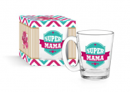 Kubek szklany - Super Mama