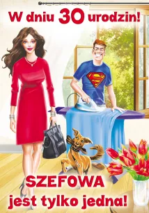 Karnet A5 - W dniu 30 urodzin! Szefowa jest tylko jedna!