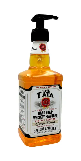 Mydło whiskey - Super Tata (biała etykieta)