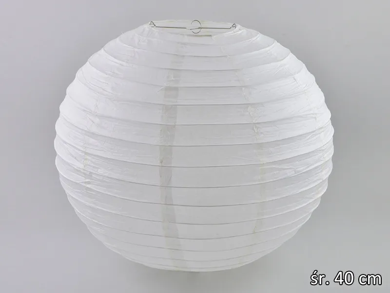 Lampion / Klosz papierowy - Biały (40 cm)
