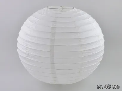 Lampion / Klosz papierowy - Biały (40 cm)