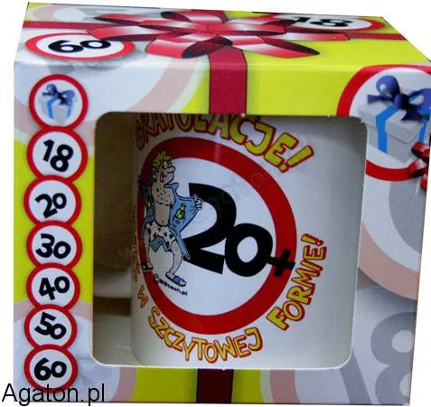 Kubek na 20-tkę dla mężczyzny - Gratulacje! Jesteś w szczytowej formie!