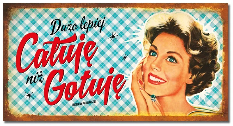 Tabliczka Vip - Dużo lepiej całuję, niż gotuję