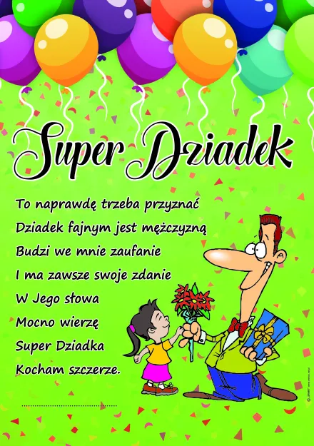 Dyplom - Super Dziadek - To naprawdę trzeba przyznać