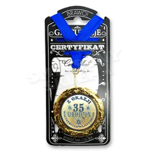 Medal w folii - Z okazji 35 urodzin - Wszystkiego Najlepszego