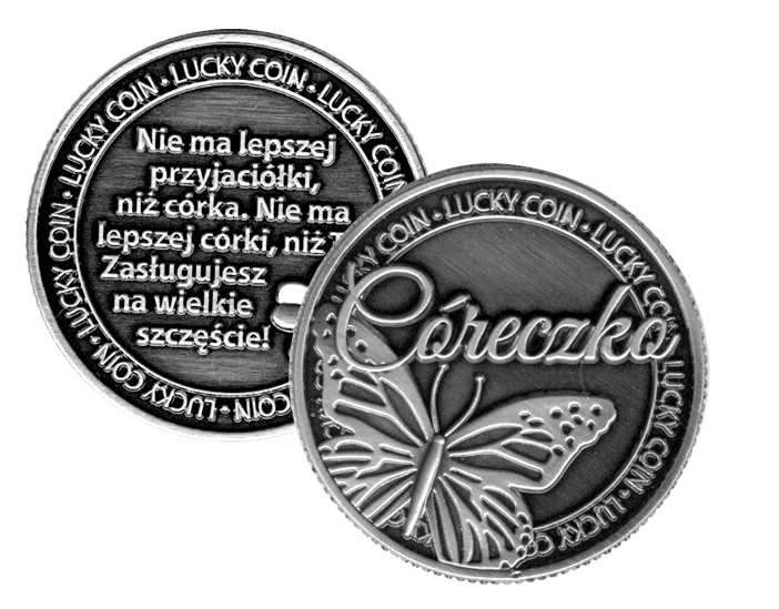Moneta na szczęście Kukartka - Córeczko