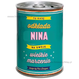 Puszka Skarbonka Vip - Nina - Tu kasę odkłada na swoje wielkie marzenia