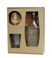 Karafka + szklanka whisky - Zmiana kodu na 4 z przodu - 40 urodziny (tekst grawerowany)