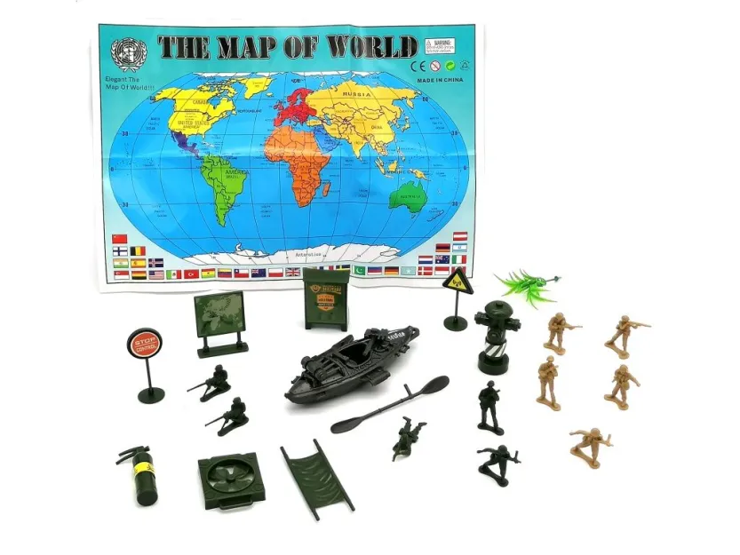 Zestaw wojenny 21 el. + mapa