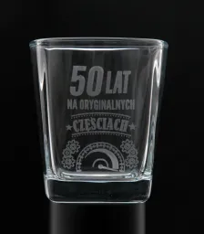 Szklanka whisky grawerowana - 50 lat na oryginalnych częściach