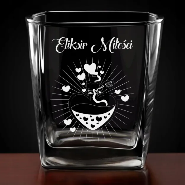 Szklanka whisky grawerowana - Eliksir miłości