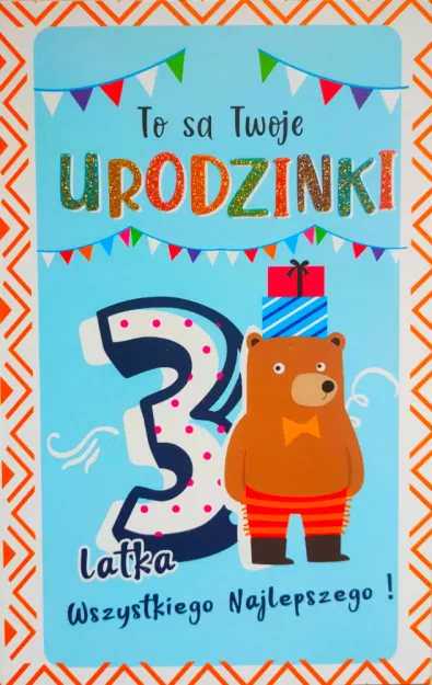 Karnet 2K - To są Twoje urodzinki 3 latka. Wszystkiego najlepszego!