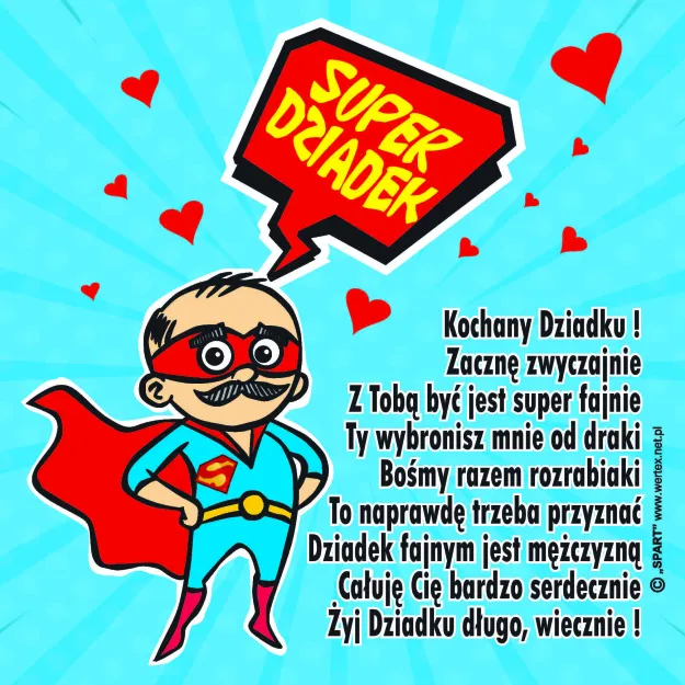 Super Dziadek (w masce) - Magnes na lodówkę / podkładka pod kubek